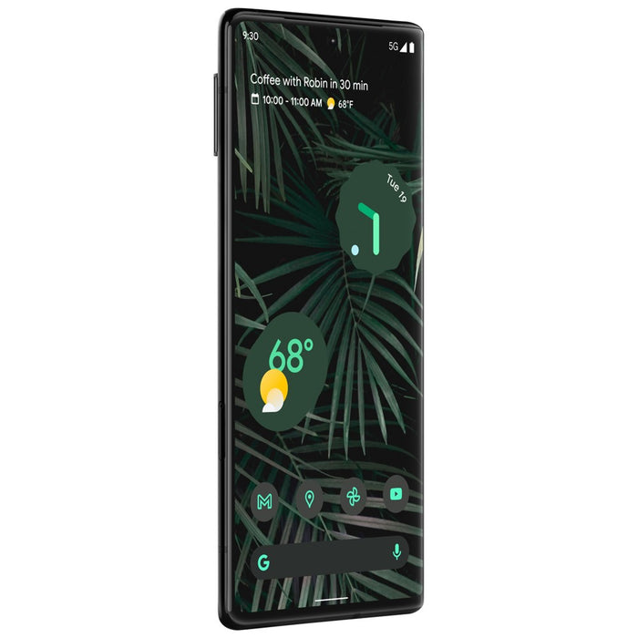 Google Pixel 6 Pro 5G (128 GB) completamente desbloqueado - LCD PARPADEANTE - FUNCIONAMIENTO TÁCTIL (solo para piezas/no funciona, negro tormenta)