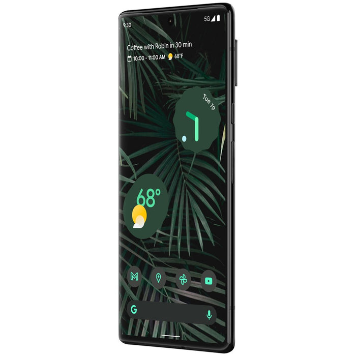 Google Pixel 6 Pro 5G (128 GB) completamente desbloqueado - LCD PARPADEANTE - FUNCIONAMIENTO TÁCTIL (solo para piezas/no funciona, negro tormenta)