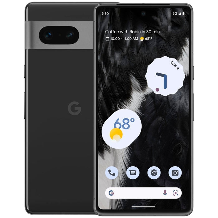 Google Pixel 7 5G (128 GB, 8 GB) 6.3" Totalmente desbloqueado (GSM + Verizon) (Solo para repuestos/No funciona, color obsidiana)