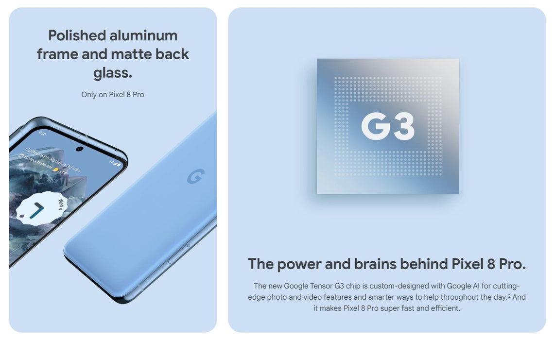 Google Pixel 8 Pro 5G (128GB, 12GB) 6.7" GSM Unlocked G1MNW (Renewed | Like New)