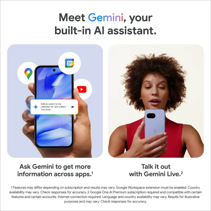 Google Pixel 9a 5G (128GB, 8GB) 6.3" AT&T Only (US Model) GXQ96 (Renewed | Like New, Obsidian)