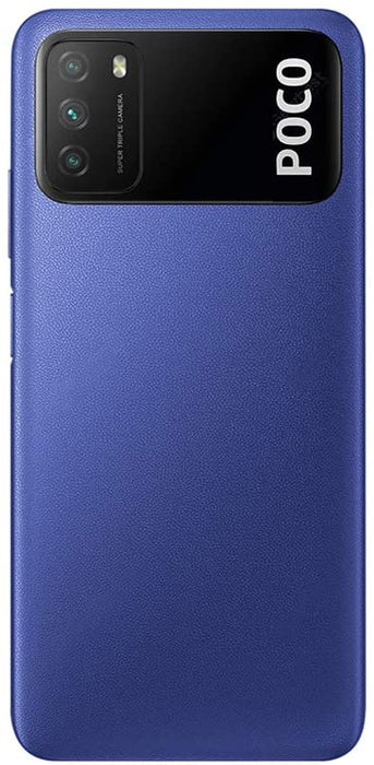 Xiaomi Poco M3 (64 GB, 4 GB) 6,53" Dual SIM GSM desbloqueado EE. UU. + Global 4G LTE (azul) (Excelente - Reacondicionado, Azul frío)