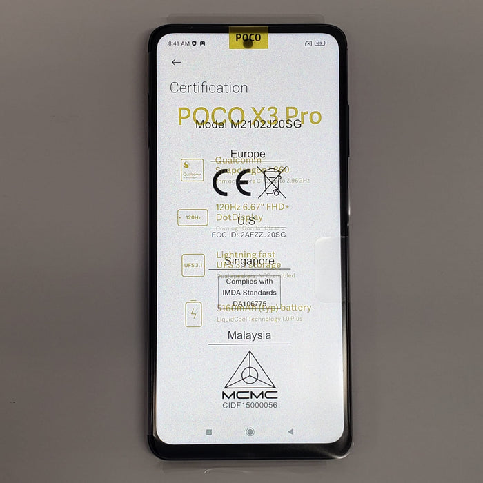 Poco X3 Pro | 128GB 6GB RAM | Factory Unlocked (GSM ONLY | Not Compatible with Verizon/Sprint/Boost) | International Version (Phantom Black) (Renewed) (Excellent - Refurbished, Phantom Black)