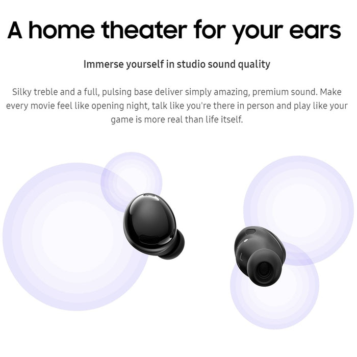 Auriculares inalámbricos Samsung Galaxy Buds Pro SM-R190 con cancelación activa de ruido (modelos iOS y Android) (excelentes, reacondicionados, color plata fantasma)