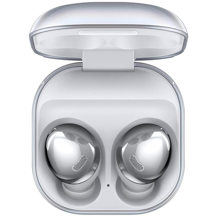 Auriculares inalámbricos Samsung Galaxy Buds Pro SM-R190 con cancelación activa de ruido (modelos iOS y Android) (excelentes, reacondicionados, color plata fantasma)