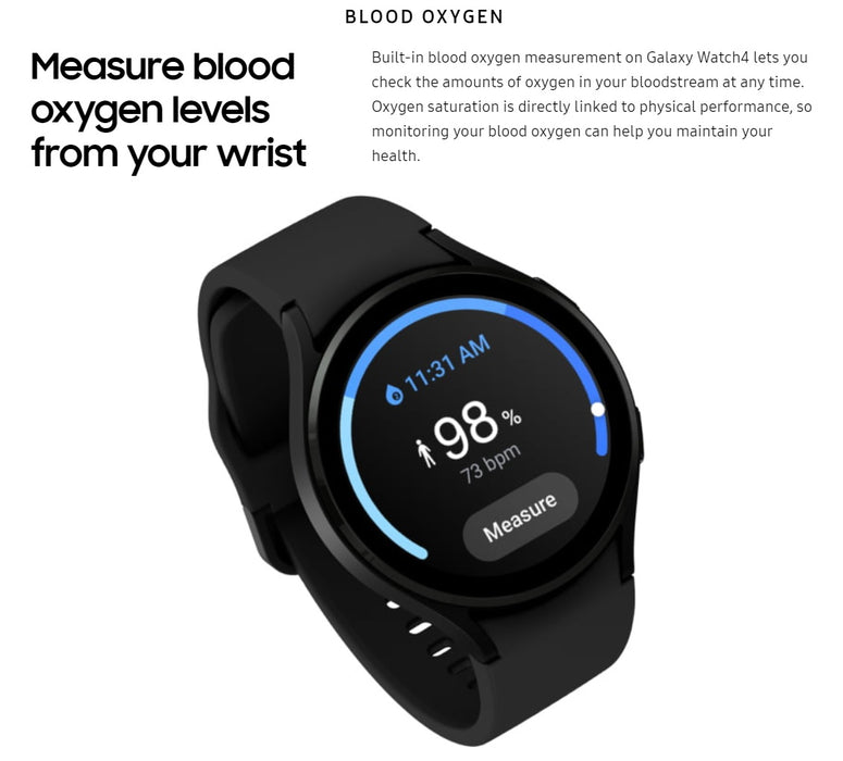 SAMSUNG Galaxy Watch 4 (44mm, WiFi + LTE) 1.4" Health + Fitness Smartwatch R875 (Acceptable - Refurbished, Black)