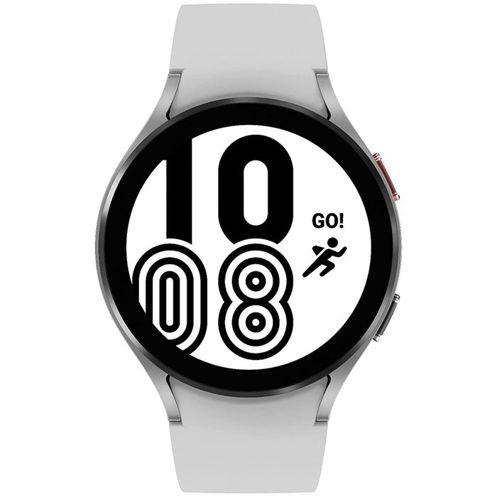 Reloj inteligente de salud y actividad física SAMSUNG Galaxy Watch 4 (44 mm, WiFi + LTE) de 1,4" R875 (en buenas condiciones, reacondicionado, plateado)