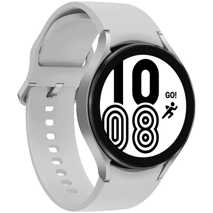 Reloj inteligente de salud y actividad física SAMSUNG Galaxy Watch 4 (44 mm, WiFi + LTE) de 1,4" R875 (en buenas condiciones, reacondicionado, plateado)