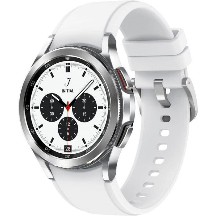 SAMSUNG Galaxy Watch 4 Classic (42mm,LTE) Health + Fitness Smartwatch R885 (Good - Refurbished, Silver)