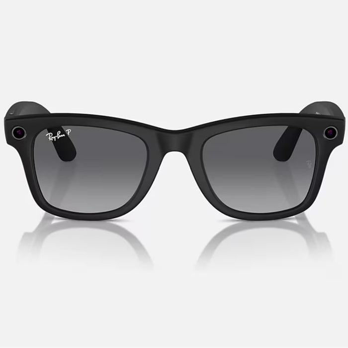 Ray-Ban Meta Smart Glasses, Wayfarer, Matte Black/Polarized Graphite, Regular (Excellent - Refurbished, )