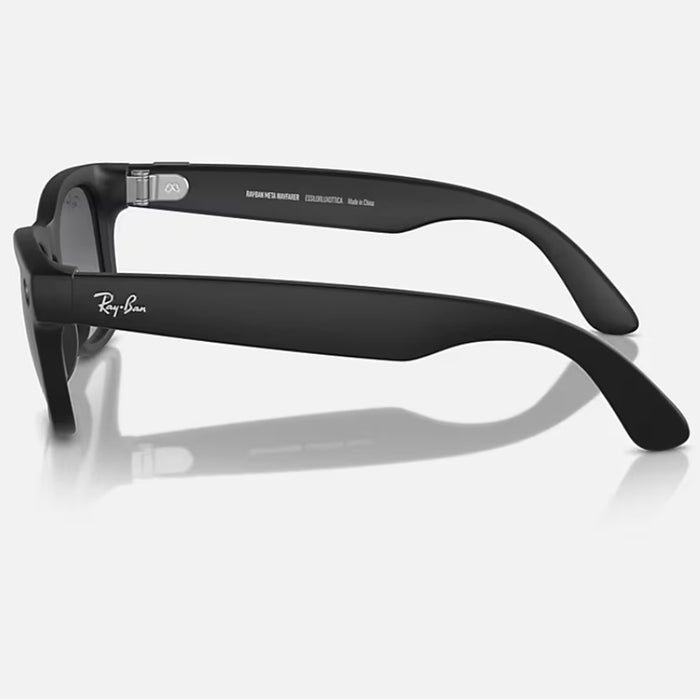 Ray-Ban Meta Smart Glasses, Wayfarer, Matte Black/Polarized Graphite, Regular (, )