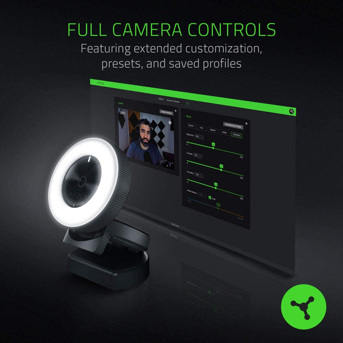 Razer Kiyo Streaming Webcam 1080p 30 FPS / 720p 60 FPS w/ Adjustable Brightness ()