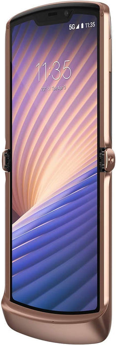 Moto Razr 5G 2020 (256GB, 8GB) 6.1" Fully Unlocked / Global 4G LTE XT2071-3 (Excellent - Refurbished, Blush Gold)