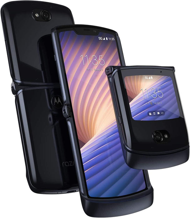 Moto Razr 5G 2020 (256 GB, 8 GB) 6,1" Totalmente desbloqueado / Global 4G LTE XT2071-2 (Solo para piezas / No funciona, Grafito pulido)