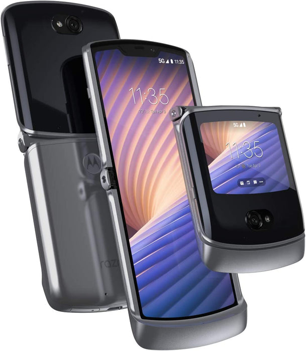 Moto Razr 5G 2020 (256GB, 8GB) 6.1" Fully Unlocked / Global 4G LTE XT2071-2 (Acceptable - Refurbished, Liquid Mercury)