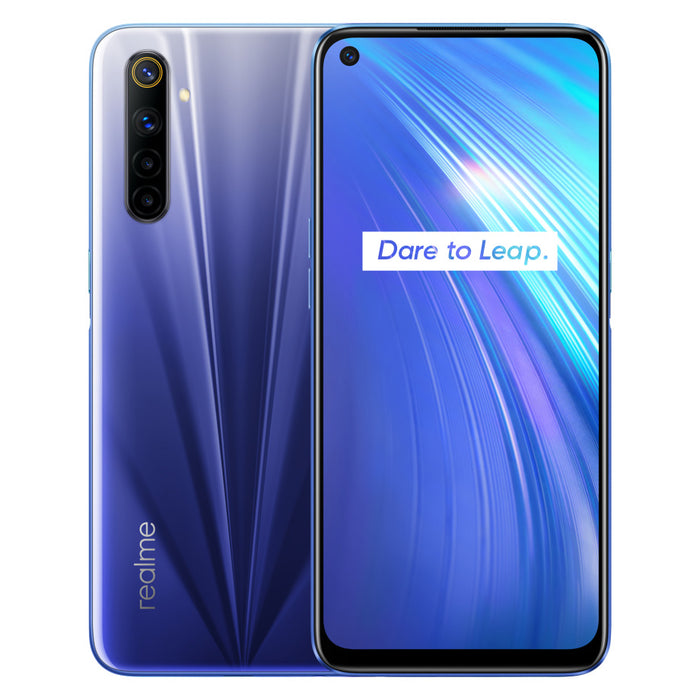 Realme 6 (128GB+64GB SD) 6.5" 90Hz Dual SIM GSM Unlocked Global 4G LTE RMX2001 (Excellent - Refurbished, Comet Blue)