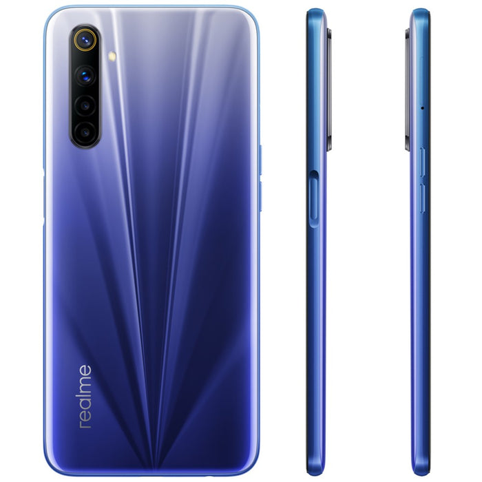 Realme 6 (128 GB + 64 GB SD) 6.5" 90 Hz Dual SIM GSM Desbloqueado Global 4G LTE RMX2001 (Excelente - Reacondicionado, Azul Cometa)