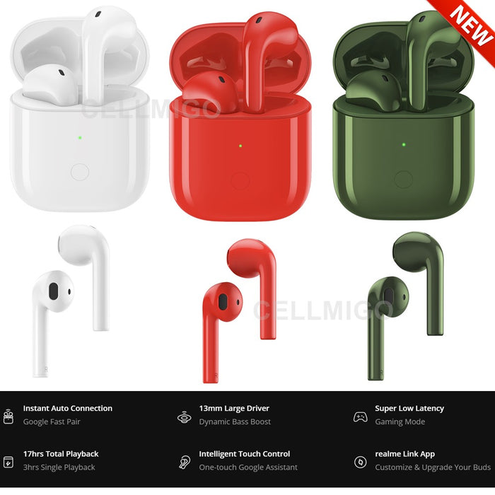 Auriculares inalámbricos Bluetooth Realme Buds Air Neo con control táctil inteligente RMA205