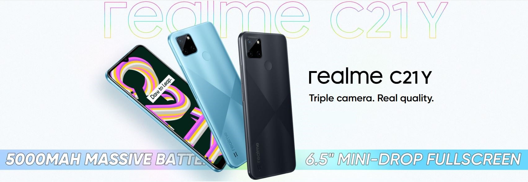 Realme C21Y (64GB,4GB) 6.5" Dual SIM GSM Unlocked Global 4G LTE RMX3261