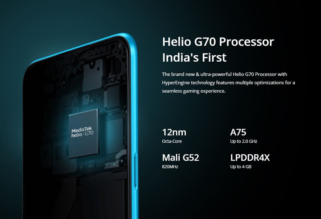 Realme C3 (64 GB, 3 GB) Desbloqueo facial, 6.5" Dual SIM GSM Desbloqueado Global 4G LTE RMX2020