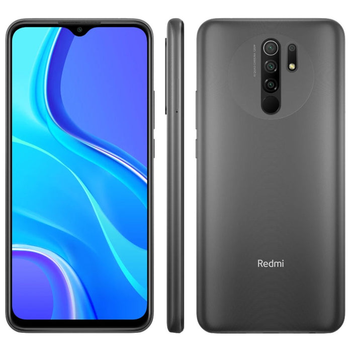 Xiaomi Redmi 9 (64 GB, 4 GB) 6,53" Dual SIM GSM Desbloqueado EE. UU. + Global 4G LTE (Excelente - Reacondicionado, Gris carbón)