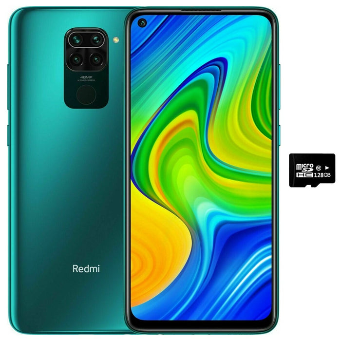 Xiaomi Redmi Note 9 (128 GB + 128 GB SD) 6.53" Dual SIM GSM Desbloqueado Global 4G LTE (Excelente - Reacondicionado, Verde Bosque)