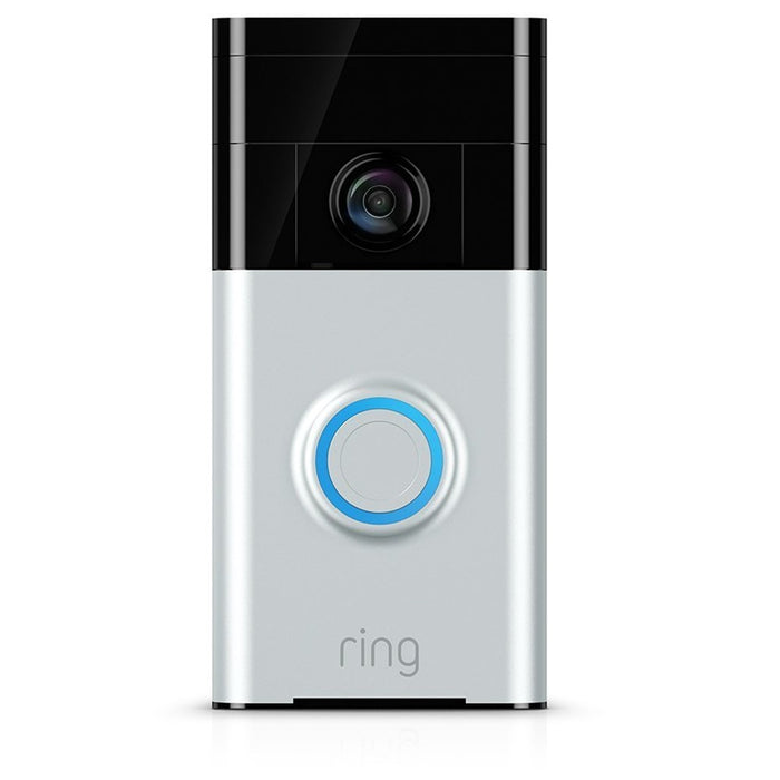 Timbre con video Ring (1.ª generación), video HD de 720p, conexión Wi-Fi, detección de movimiento (níquel satinado)