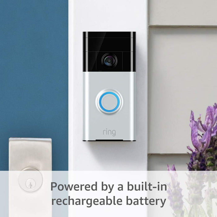 Ring Video Doorbell (1st Gen) 720p HD Video, Wi-Fi Connected, Motion Detection (Satin Nickel)