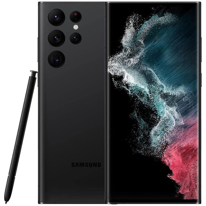 SAMSUNG Galaxy S22 Ultra 5G (128GB, 8GB) 6.8" Factory Unlocked GSM+CDMA S908U1 (Good - Refurbished, Phantom Black)