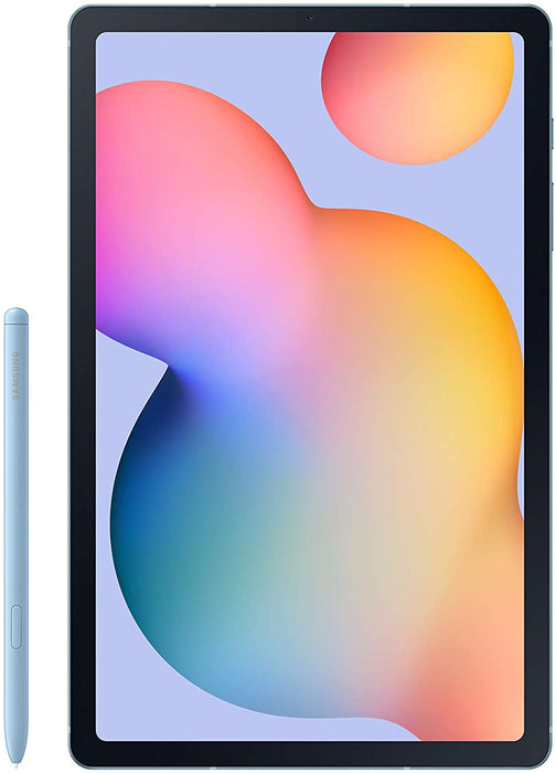 SAMSUNG Galaxy Tab S6 Lite con S Pen (64 GB, 4 GB) 10,4" Solo Wi-Fi SM-P610 (gris) (azul angora)