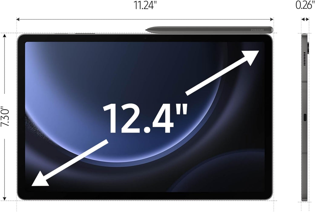 SAMSUNG Galaxy Tab S9 FE+ PLUS (128GB, 8GB, Wi-Fi Only Tablet) 12.4" - X610