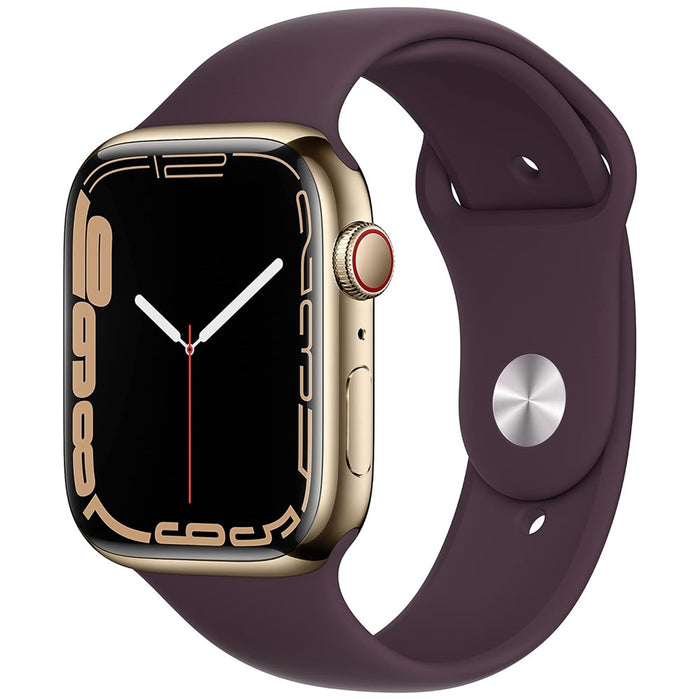Apple Watch Series 7 w/ Steel Case (45mm, GPS + 4G LTE Cellular) Fully Unlocked FOR PARTS (For Parts | Non-Functional, Gold)