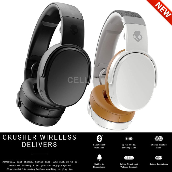 Auriculares inalámbricos supraaurales con Bluetooth Skullcandy Crusher - Modelo estadounidense S6CRW