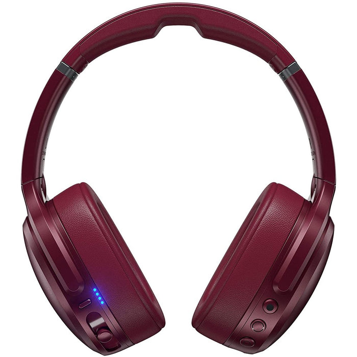 Skullcandy Crusher ANC Over-Ear Bluetooth Wireless Headphones - US Model S6CPW (Excellent - Refurbished, Deep Red)