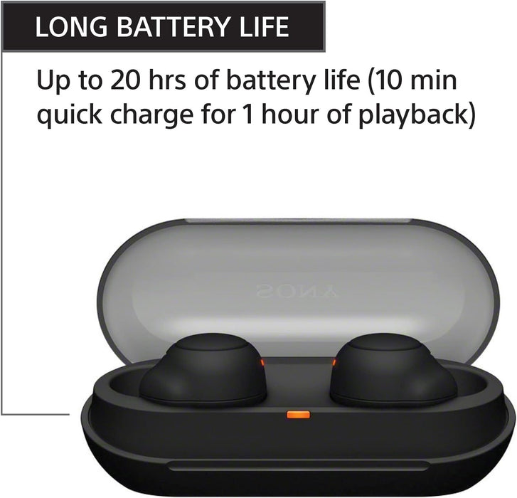 Sony WF-C500/BZ True Wireless Bluetooth Earbuds w/ Built-in Mic & Charging Case (Excellent - Refurbished, Black)