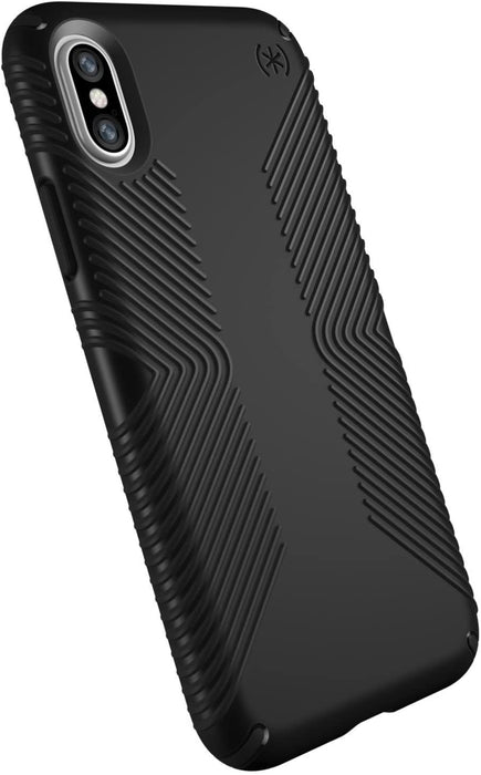 Funda Speck Presidio Grip para iPhone XS/iPhone X de 5,8", agarre antideslizante (negro) (negro)