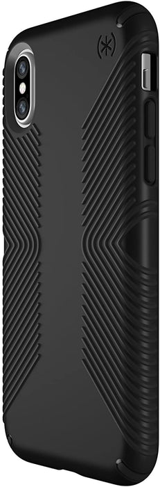 Funda Speck Presidio Grip para iPhone XS/iPhone X de 5,8", agarre antideslizante (negro) (negro)