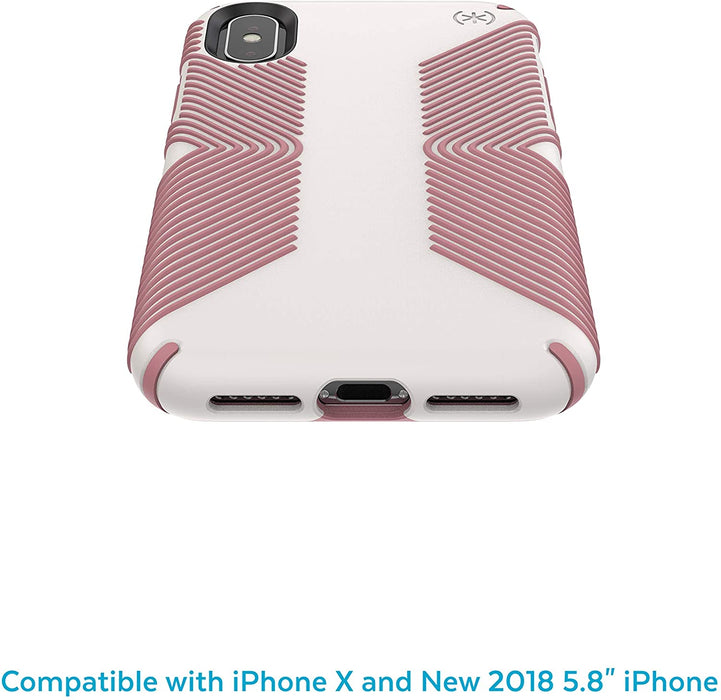 Estuche Speck Presidio Grip para iPhone XS/iPhone X de 5,8", agarre antideslizante (rosa) (rosa)