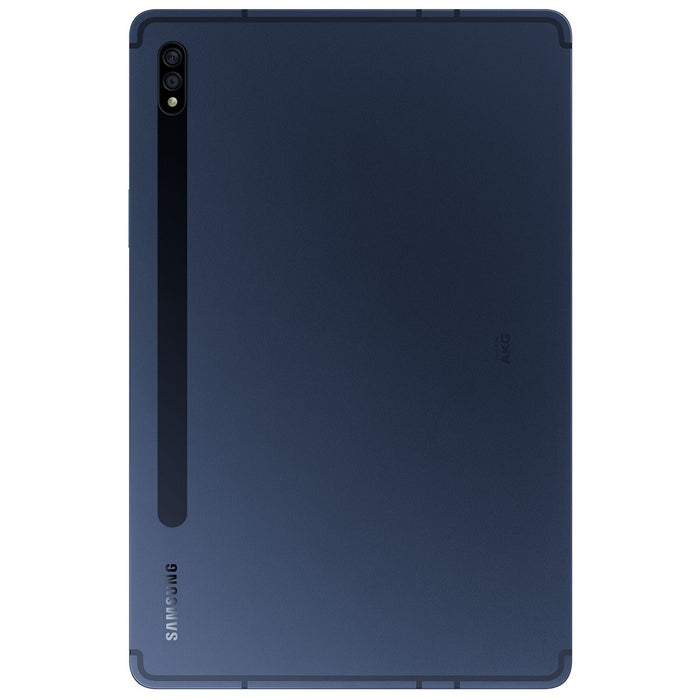 SAMSUNG Galaxy Tab S7 con S Pen (128 GB, 6 GB) 11" Solo Wi-Fi SM-T870 (azul marino) (Excelente - Reacondicionado, azul marino místico)