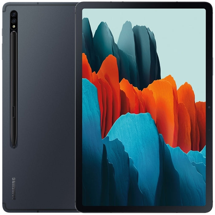 SAMSUNG Galaxy Tab S7 con S Pen (128 GB, 6 GB) 11" Solo Wi-Fi SM-T870 (Negro) (Excelente - Reacondicionado, Mystic Black)