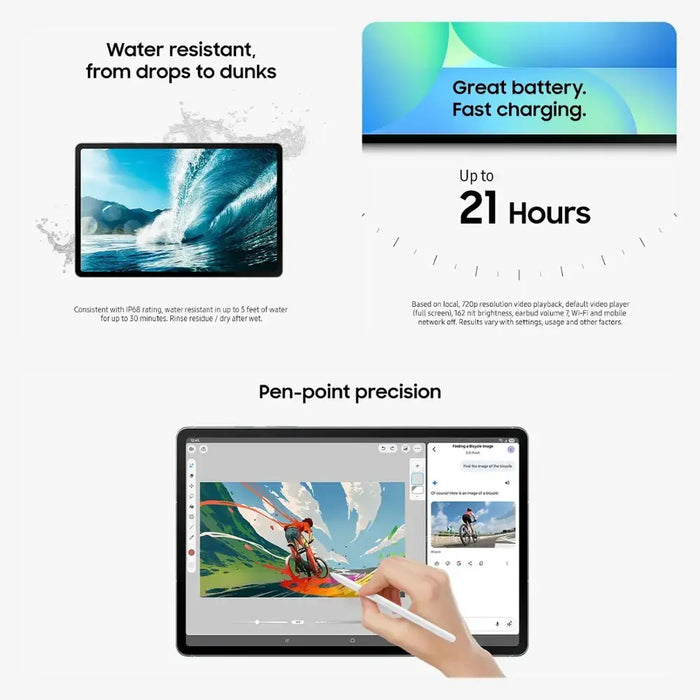 Samsung Galaxy Tab S10 FE 5G (128GB, Wi-Fi + 5G LTE AT&T and Cricket ONLY X528U (Renewed | Pre-Loved, Gray)