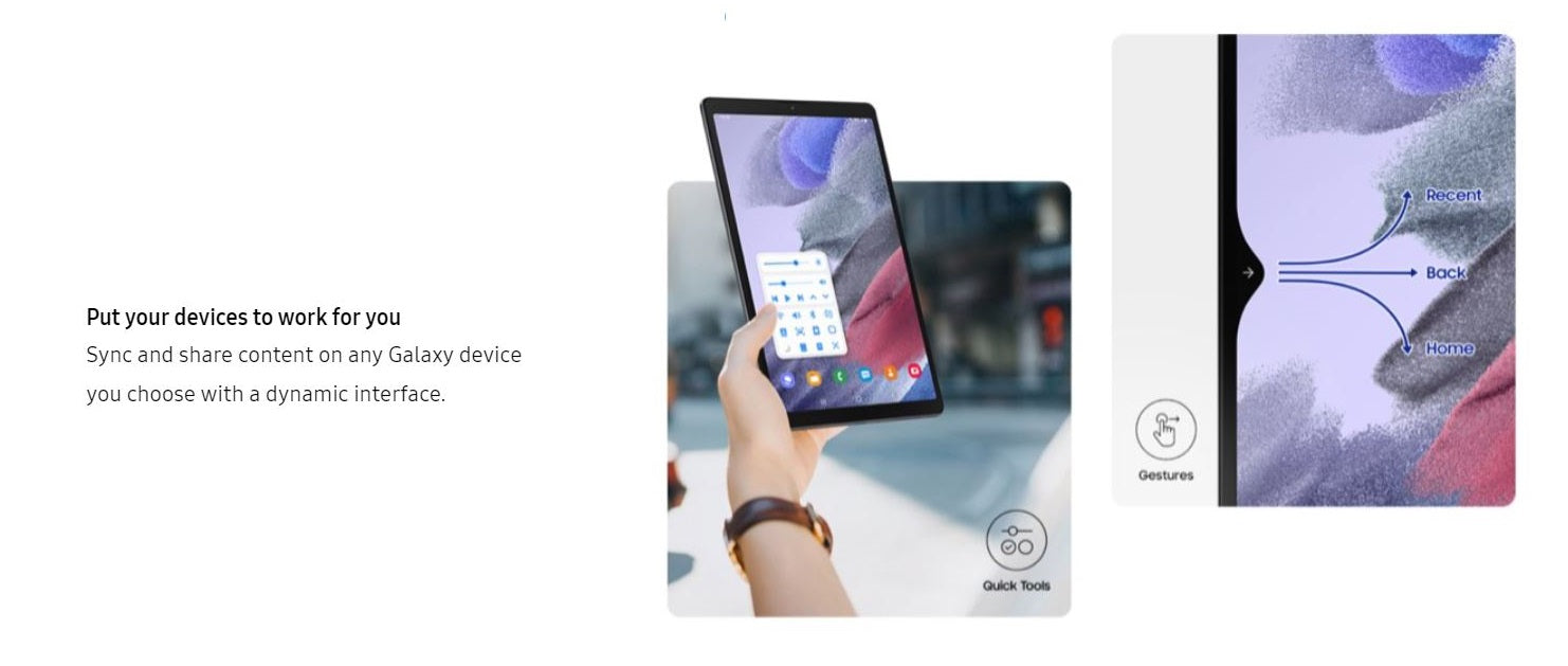 SAMSUNG Galaxy Tab A7 Lite 8.7"(32GB, 3GB, Wi-Fi + 4G LTE) T-Mobile Locked T227U (Excellent - Refurbished, Gray)
