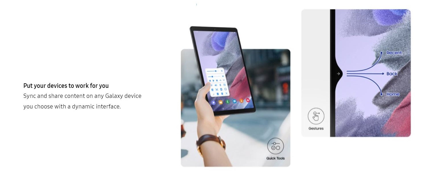 SAMSUNG Galaxy Tab A7 Lite 8.7" (32GB, 3GB) Wi-Fi Only Android Tablet SM-T220 (Renewed | Pre-Loved, Gray)