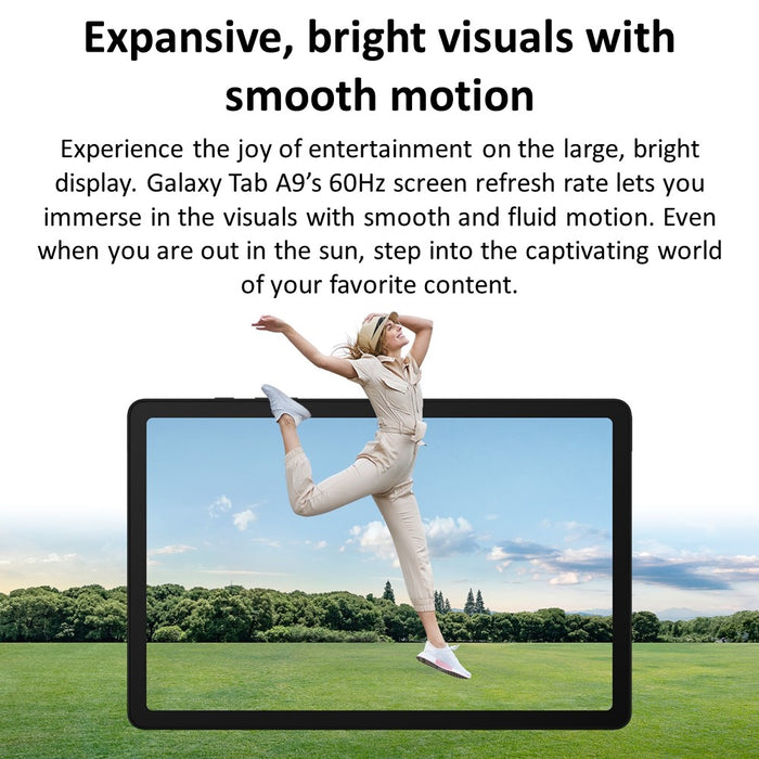 SAMSUNG Galaxy Tab A9 (64GB, 4GB, Wi-Fi + Cellular, Fully Unlocked) 8.7"  X115 (Renewed | Pre-Loved, Navy)