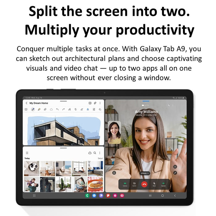SAMSUNG Galaxy Tab A9 (64GB, 4GB, Wi-Fi + Cellular, Fully Unlocked) 8.7"  X115