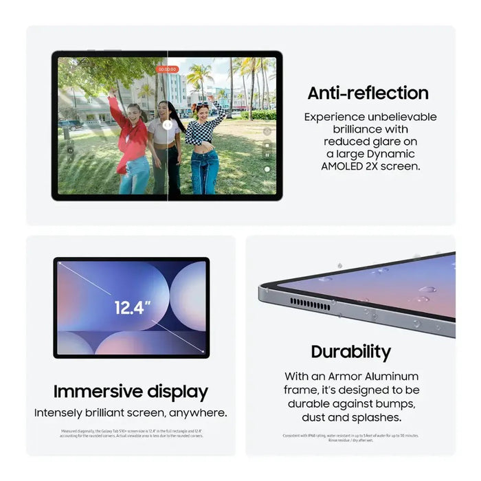 Samsung Galaxy Tab S10+ 5G (256GB, 12GB, Wi-Fi + Cellular AT&T Locked) 12.4" X828U (Renewed | Like New, Graphite)