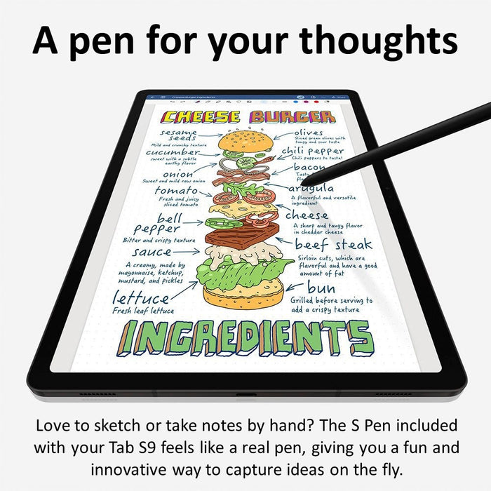 SAMSUNG Galaxy Tab S9 5G (256GB, 12GB, Wi-Fi 6E + LTE, Fully Unlocked) 11" X716B (Renewed | Pre-Loved, Graphite)