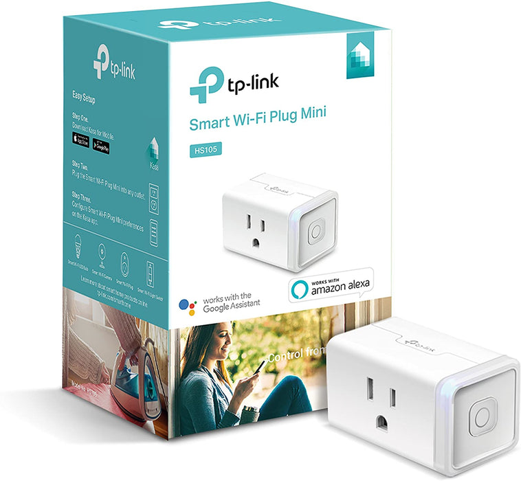 TP-Link Kasa Smart Wi-Fi Plug mini Works w/ Alexa, Google Assistant HS105 -WHITE (Excellent - Refurbished, White)