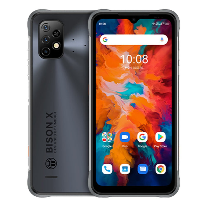 UMIDIGI BISON X10 (64 GB, 4 GB) 6,53" IP69 Resistente al agua Dual SIM GSM Desbloqueado (Excelente - Reacondicionado, Gris tormenta)