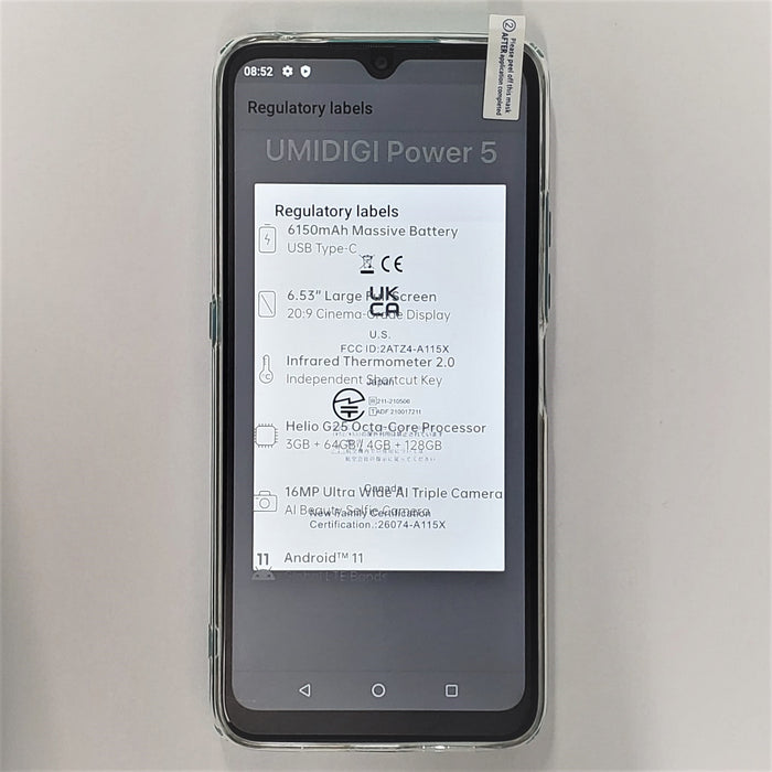 UMIDIGI BISON X10 (64GB,4GB) 6.53" IP69 Water Resistant Dual SIM GSM Unlocked (Excellent - Refurbished, Supersonic Yellow)